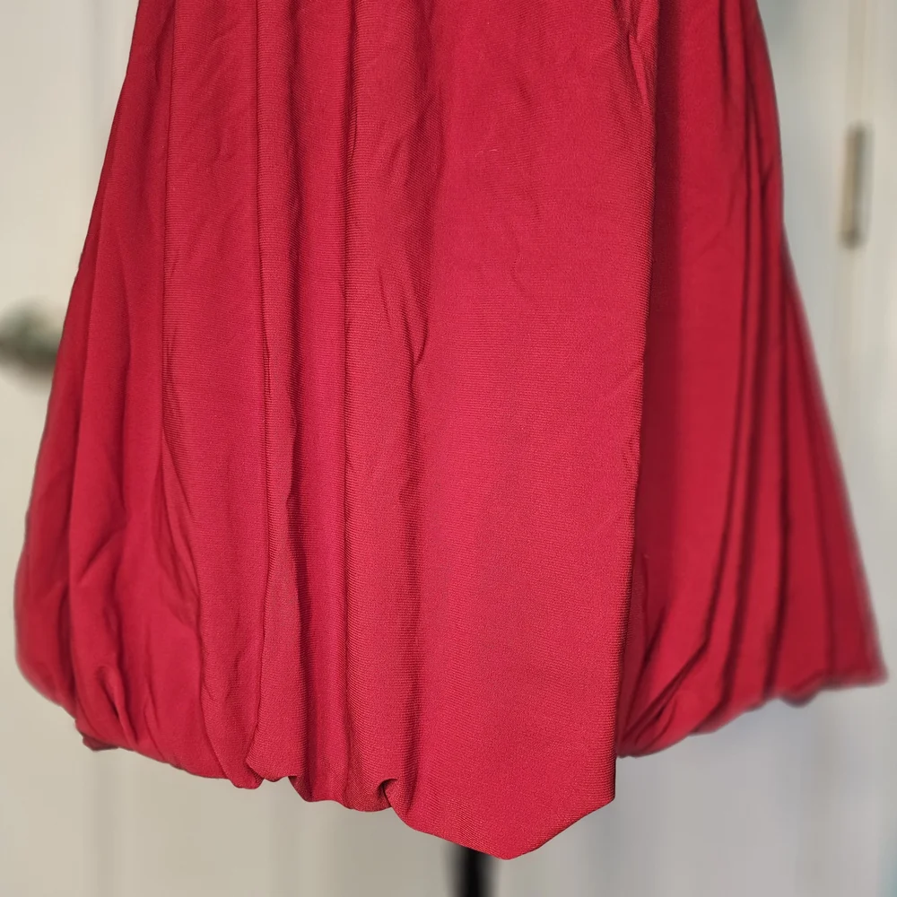 Forever 21 Y2K Red Mini Dress w/ Gold Chain Wrapped Straps Women's Sz M